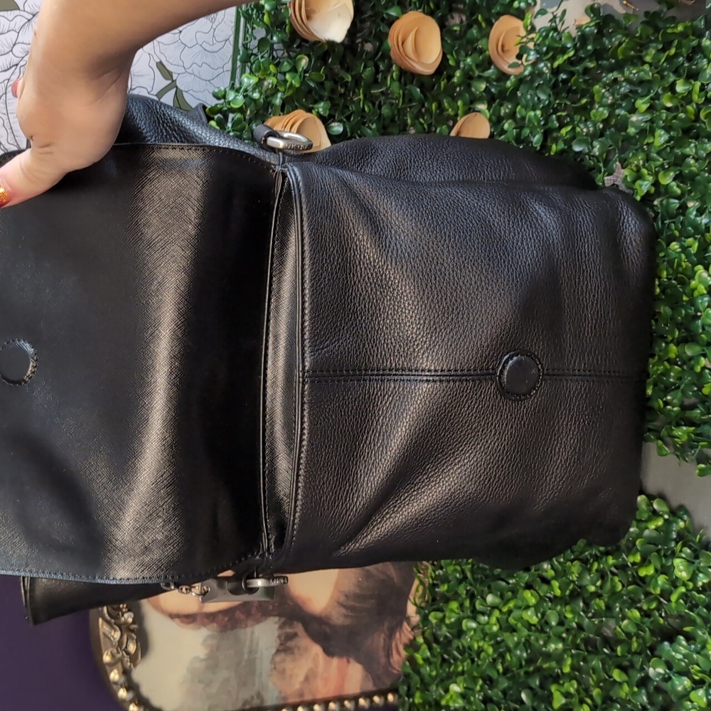 DKNY Black Pebble Leather Bucket Hand Bag - Picture 8 of 12